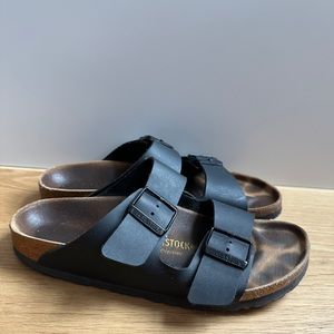Birkenstock Arizona sandals black leather size 39